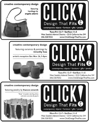 Print Ads for Click! Design That Fits